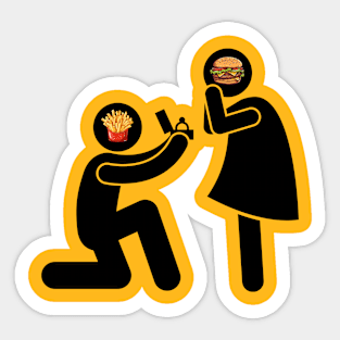 Food lover / marry me Sticker